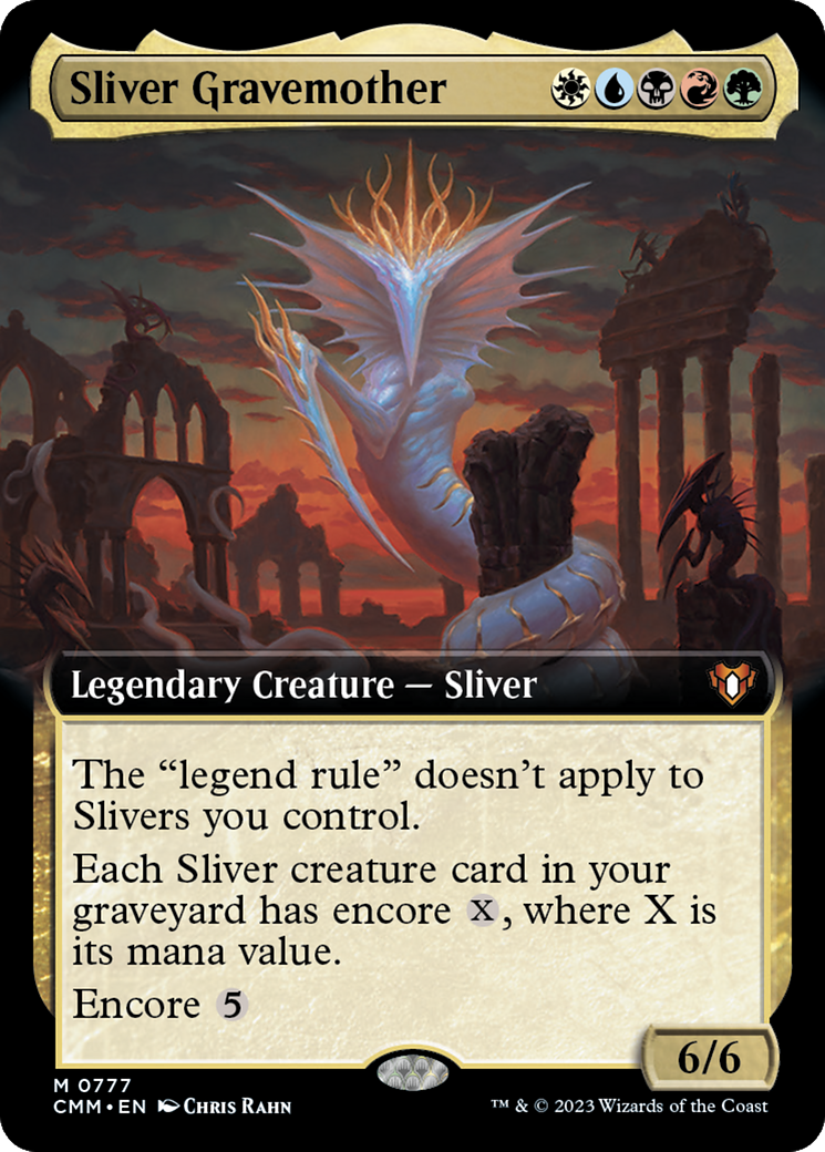 Sliver Gravemother (CMM-777) [Commander Masters] (Extended Art) MTG Single Wizards of the Coast