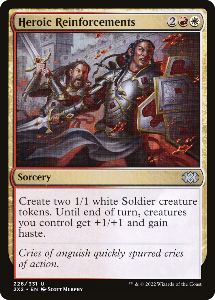 Heroic Reinforcements (2X2-226) [Double Masters 2022] MTG Single Wizards of the Coast