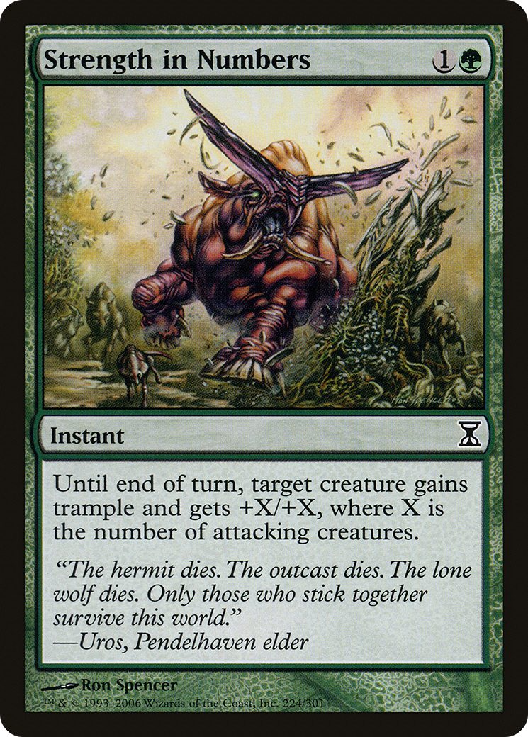 Strength in Numbers (TSP-224) [Time Spiral] Foil MTG Single Wizards of the Coast