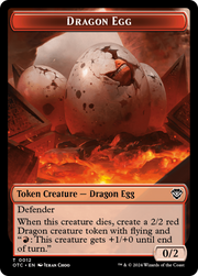 Dragon Egg // Dragon Double-Sided Token [Tokens] Outlaws of Thunder Junction Commander Tokens MTG Single Magic: The Gathering
