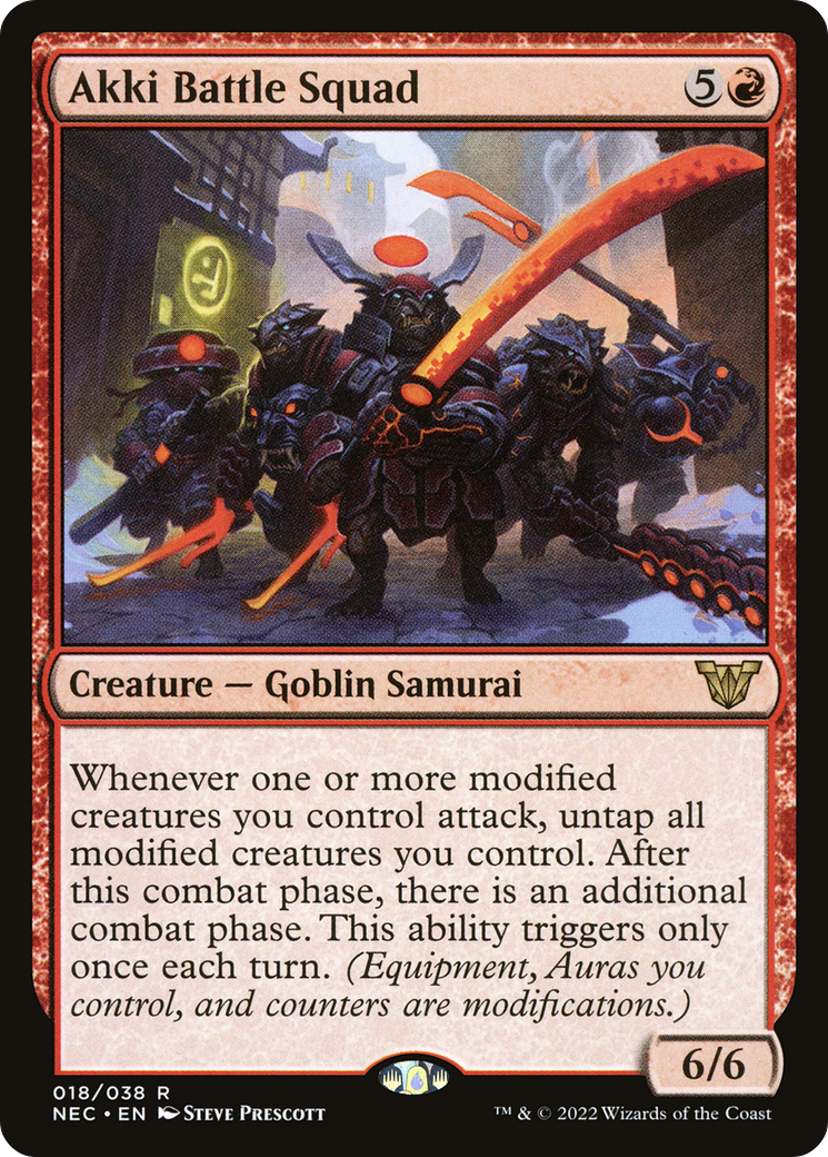 Akki Battle Squad (NEC-018) [Neon Dynasty Commander] MTG Single Wizards of the Coast