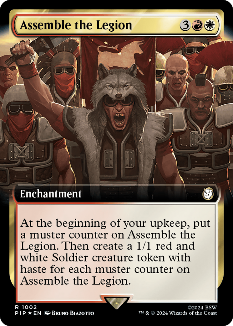 Assemble the Legion (Surge Foil) (PIP-1002) [Fallout] (Extended Art) Foil MTG Single Wizards of the Coast