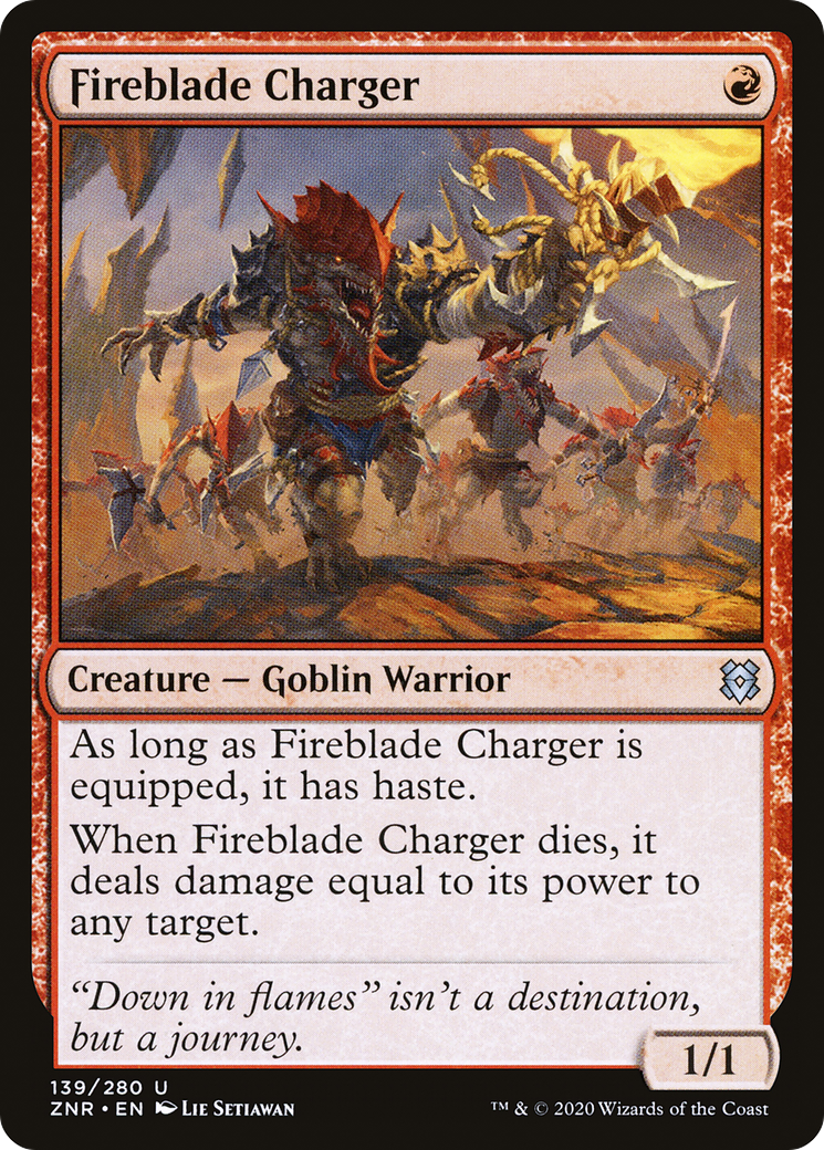 Fireblade Charger (ZNR-139) [Zendikar Rising] Foil MTG Single Wizards of the Coast