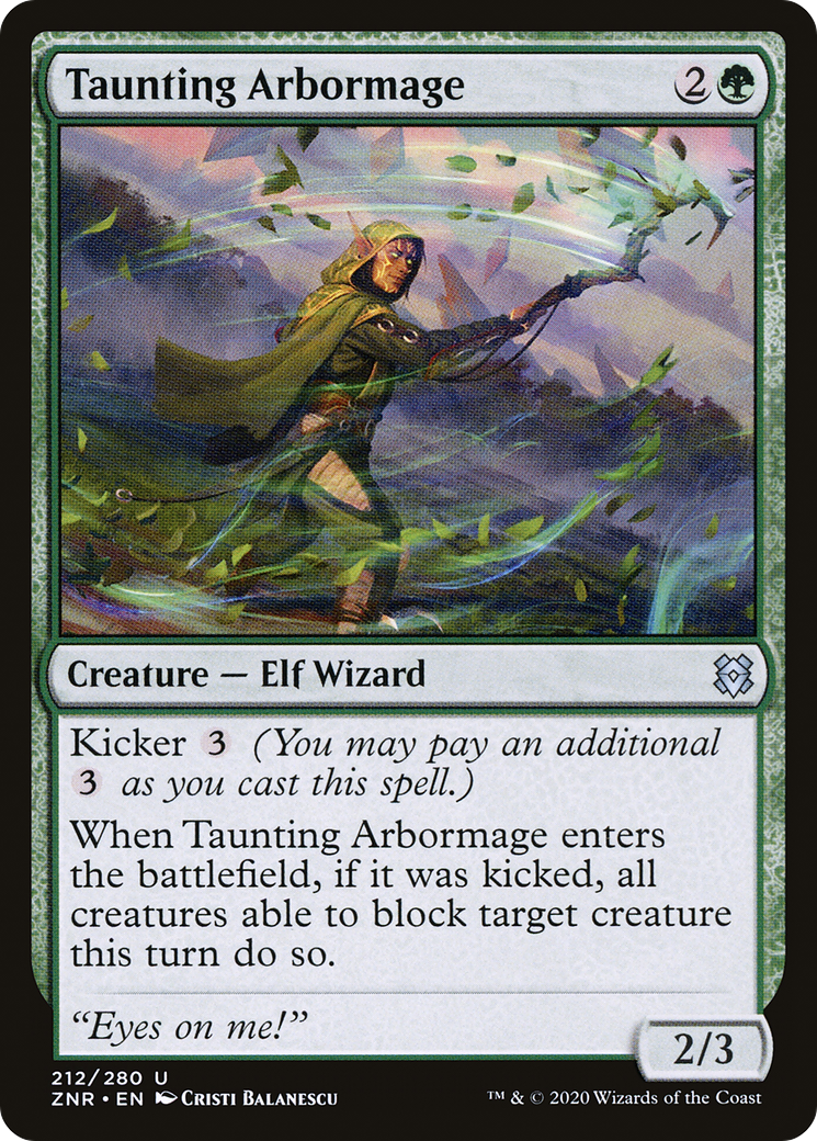Taunting Arbormage (ZNR-212) [Zendikar Rising] Foil MTG Single Wizards of the Coast