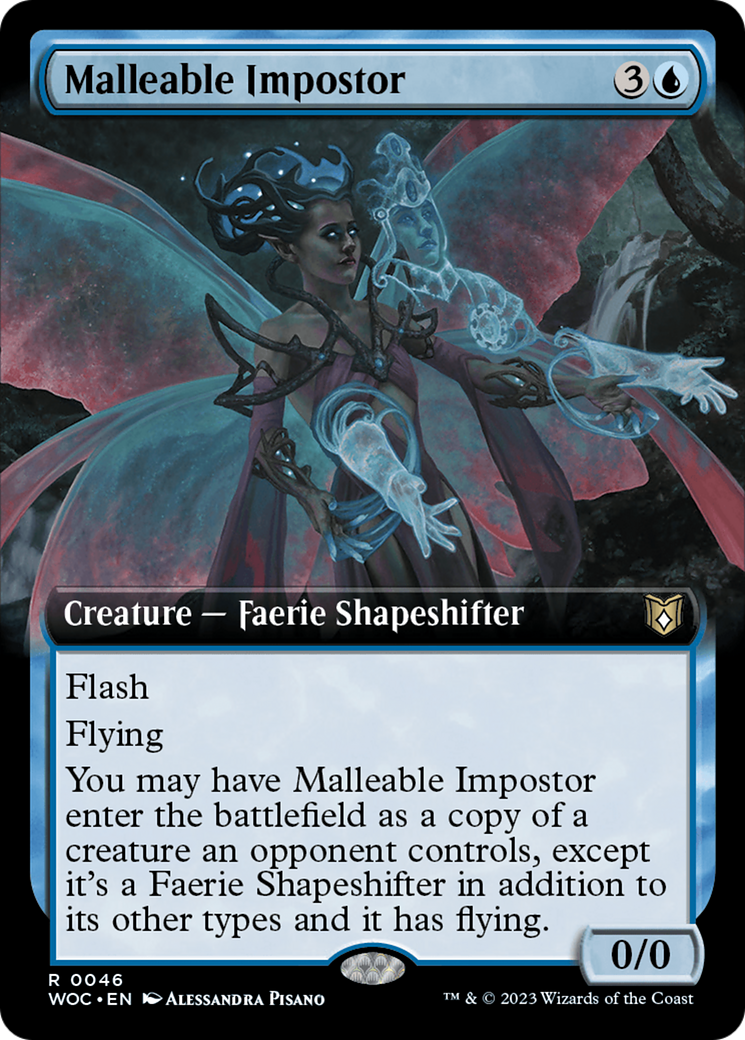 Malleable Impostor (WOC-046) [Wilds of Eldraine Commander] (Extended Art) MTG Single Wizards of the Coast
