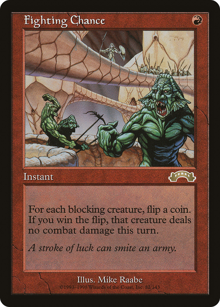 Fighting Chance (EXO-082) [Exodus] MTG Single Wizards of the Coast