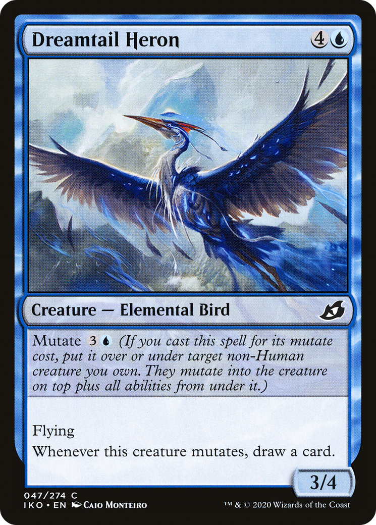 Dreamtail Heron (IKO-047) [Ikoria: Lair of Behemoths] Foil MTG Single Wizards of the Coast