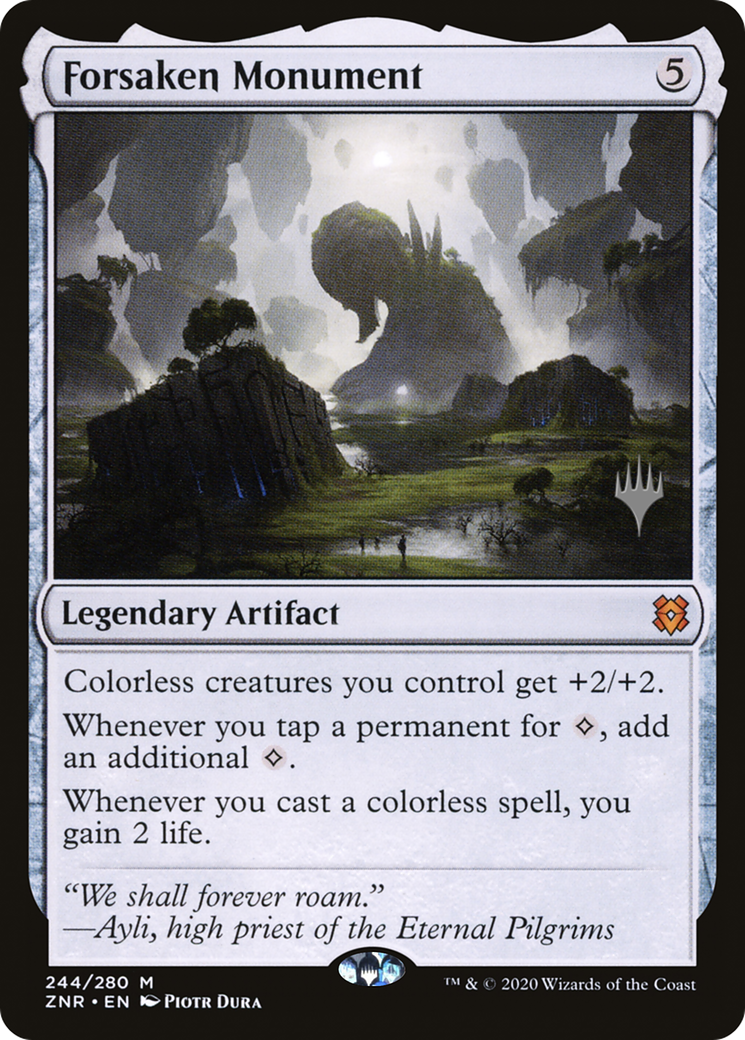 Forsaken Monument (PPZNR-244) [Zendikar Rising Promos] Foil MTG Single Wizards of the Coast
