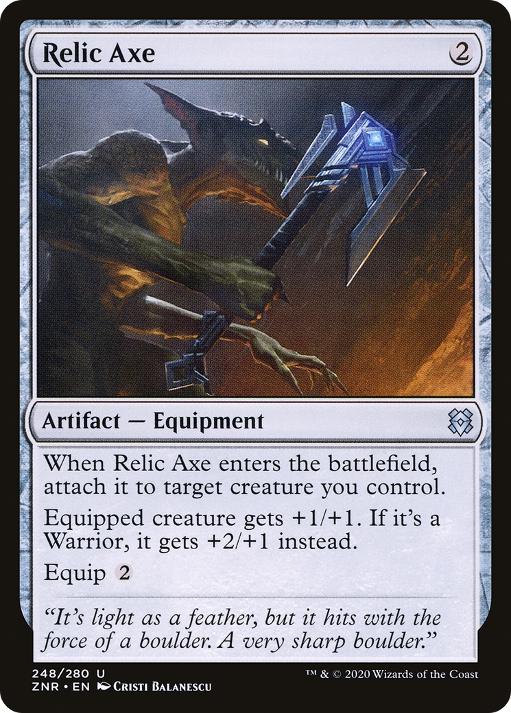 Relic Axe (ZNR-248) [Zendikar Rising] MTG Single Wizards of the Coast