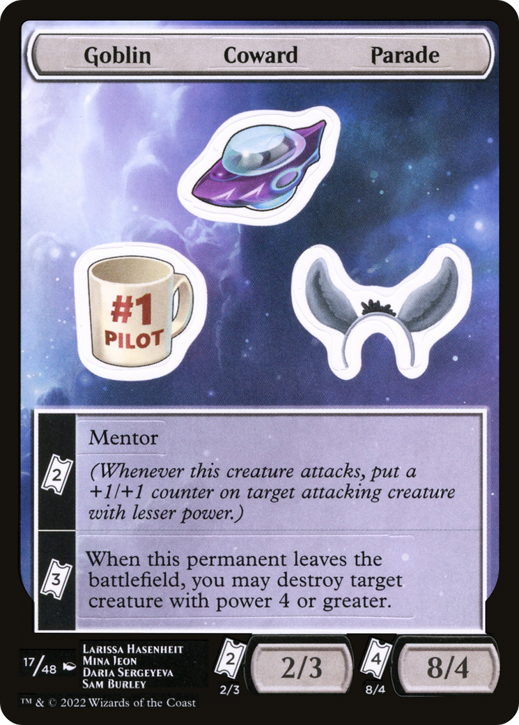Goblin Coward Parade (UNF-017) [Tokens] Unfinity Sticker Sheets MTG Single Wizards of the Coast