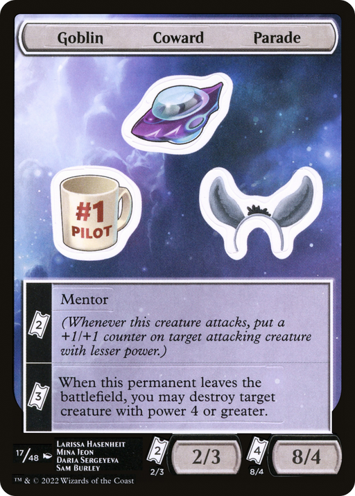 Goblin Coward Parade (UNF-017) [Tokens] Unfinity Sticker Sheets MTG Single Wizards of the Coast