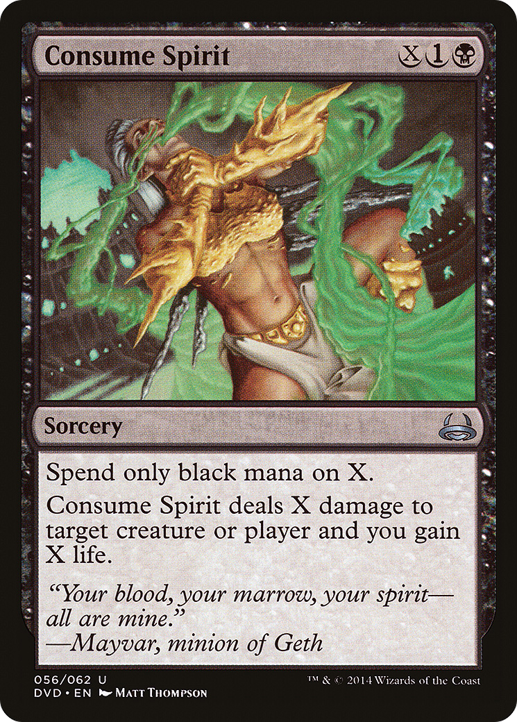 Consume Spirit (DD3-056) [Misc] Duel Decks Anthology: Divine vs. Demonic MTG Single Wizards of the Coast