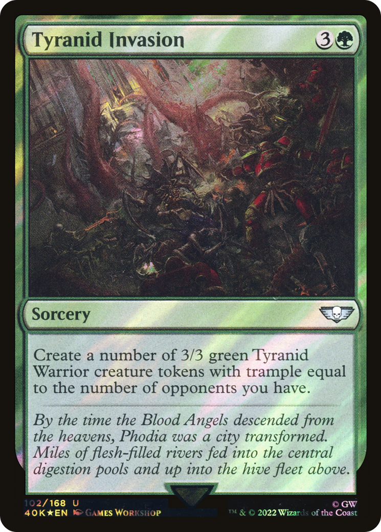 Tyranid Invasion (40K-102★) [Warhammer 40,000 Commander] Foil MTG Single Wizards of the Coast