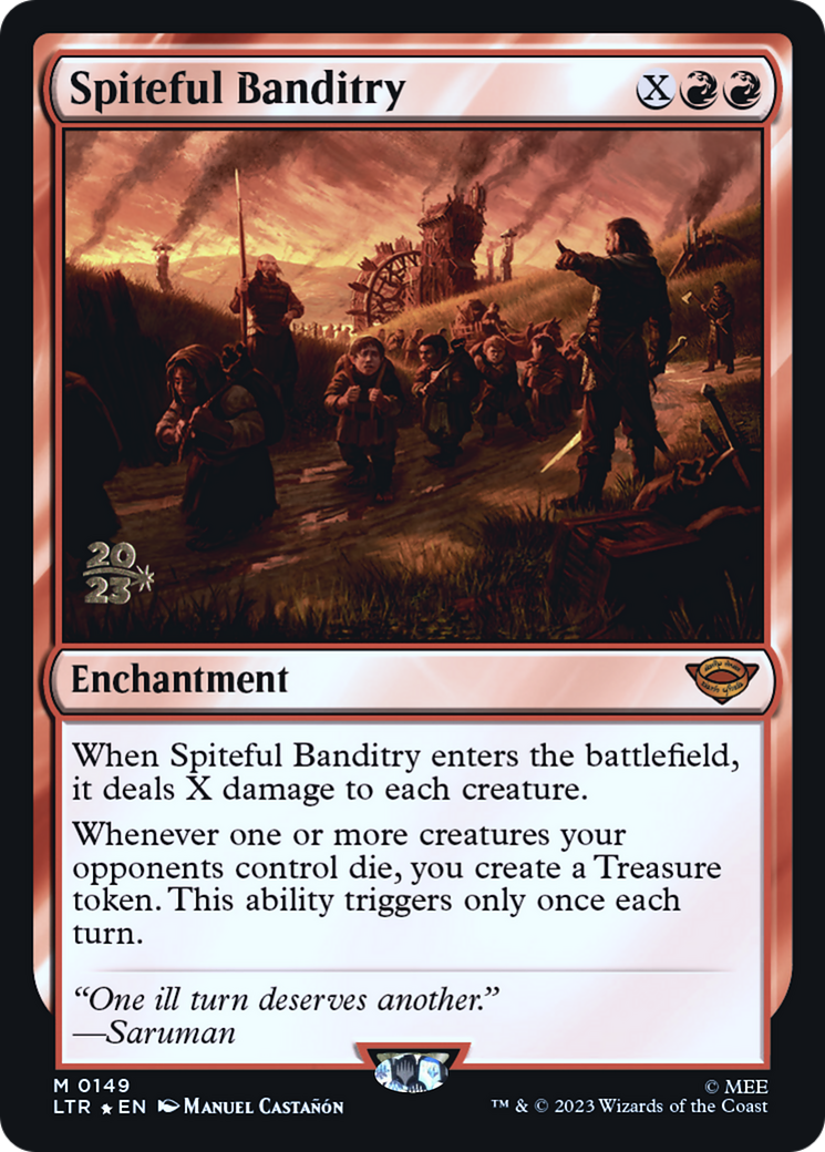 Spiteful Banditry (PRE-149) [Tales of Middle-earth Promos] Foil MTG Single Wizards of the Coast