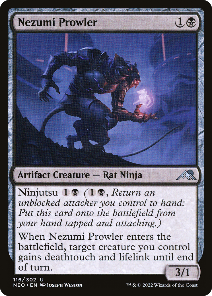 Nezumi Prowler (NEO-116) [Kamigawa: Neon Dynasty] Foil MTG Single Wizards of the Coast
