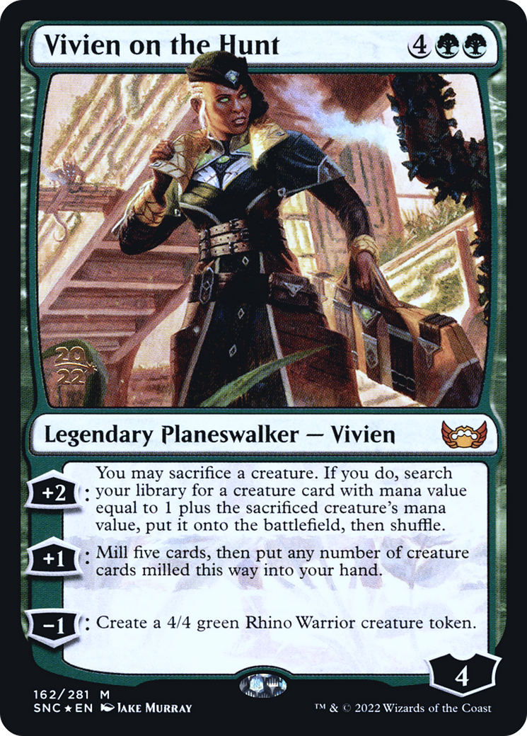 Vivien on the Hunt (PRE-162S) [Streets of New Capenna Promos] Foil MTG Single Wizards of the Coast
