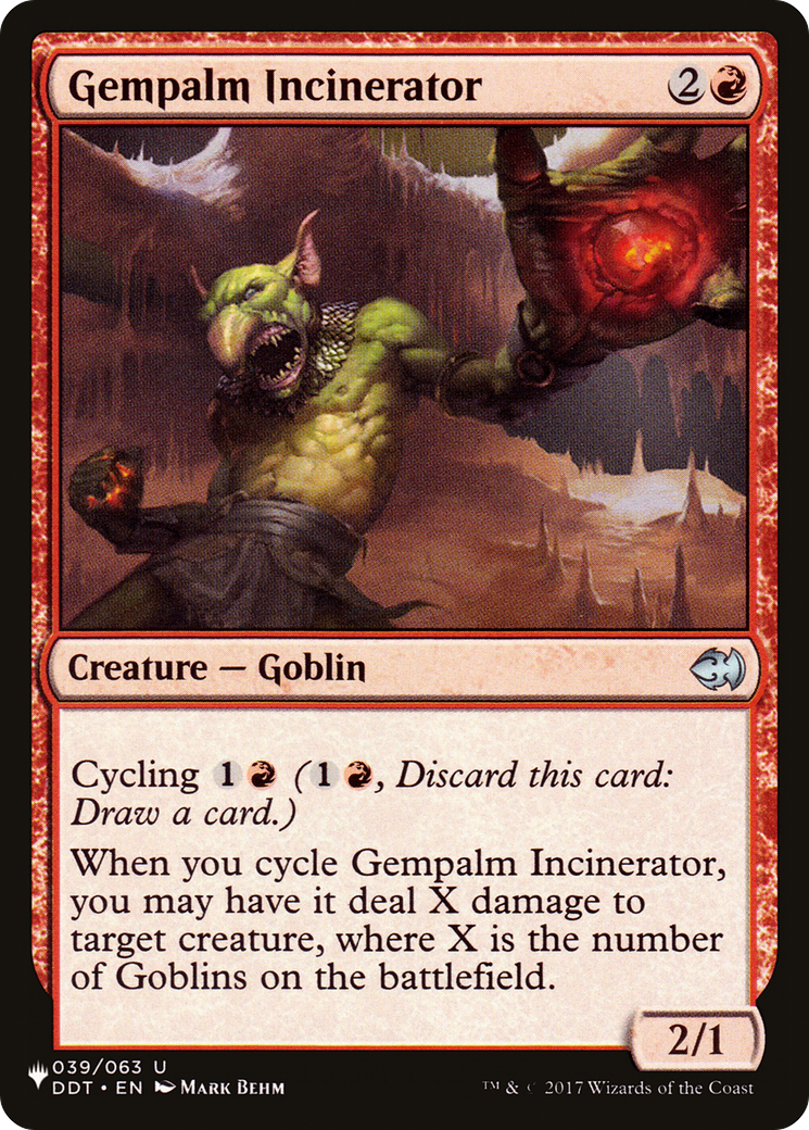 Gempalm Incinerator (LIST-DDT-39) [Mystery Booster] The List MTG Single Wizards of the Coast
