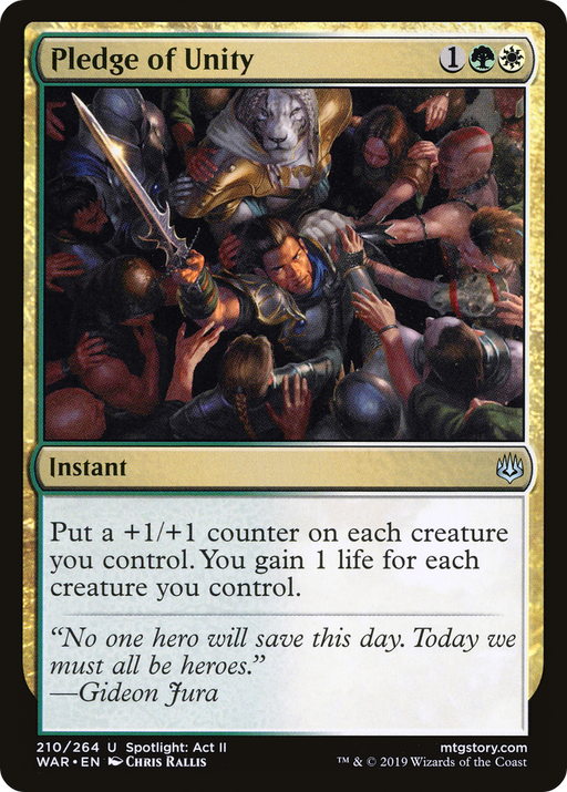 Pledge of Unity (WAR-210) [War of the Spark] MTG Single Wizards of the Coast