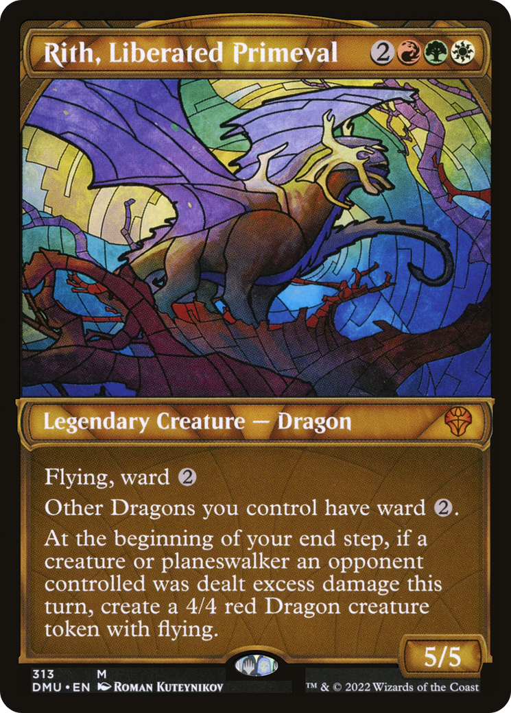 Rith, Liberated Primeval (DMU-313) [Dominaria United] (Showcase) Foil MTG Single Wizards of the Coast