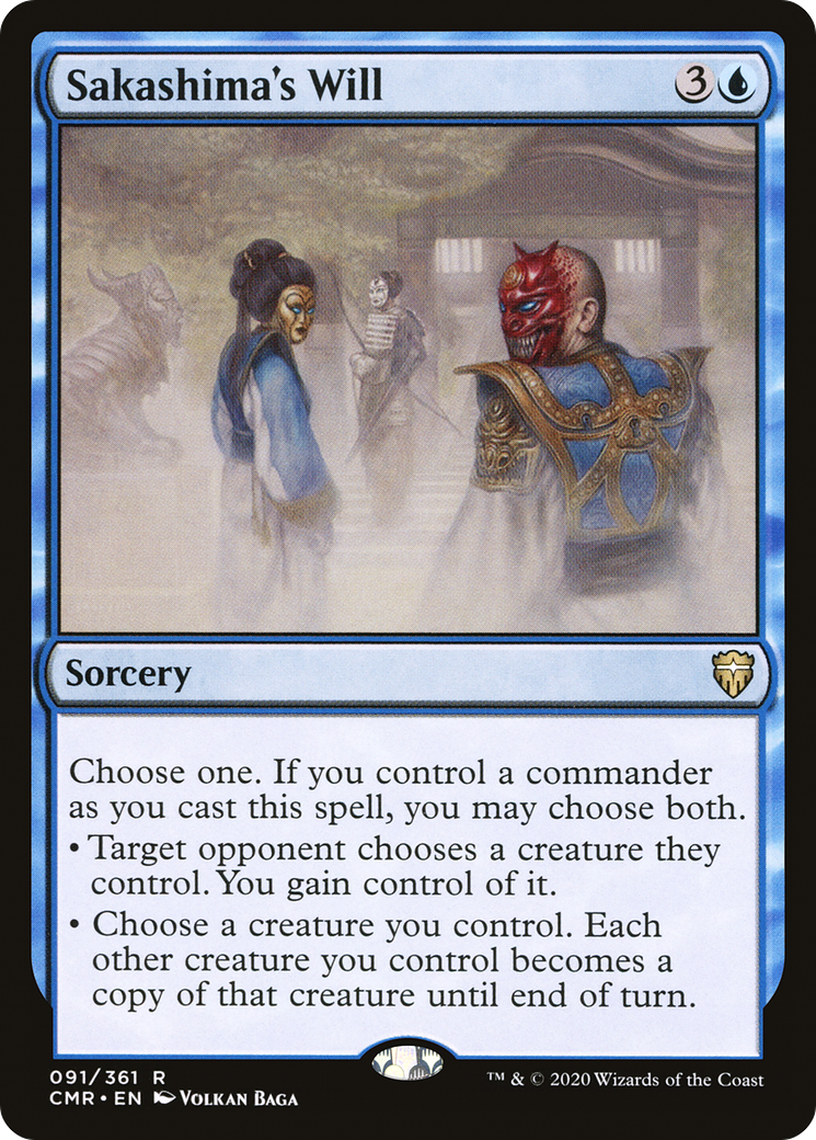 Sakashima's Will (CMR-091) [Commander Legends] Foil MTG Single Wizards of the Coast