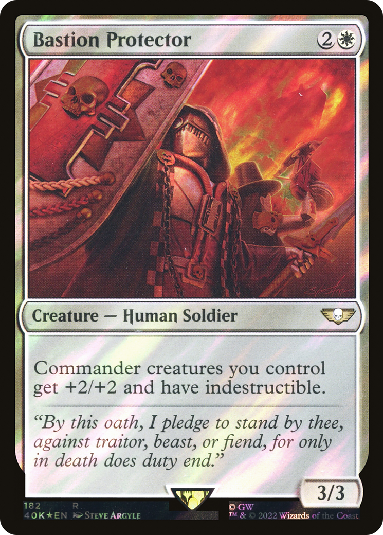 Bastion Protector (40K-182★) [Warhammer 40,000 Commander] Foil MTG Single Wizards of the Coast