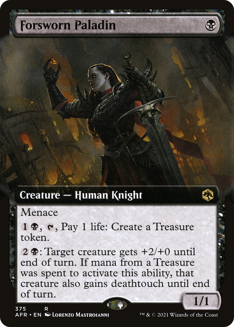 Forsworn Paladin (AFR-375) [Adventures in the Forgotten Realms] (Extended Art) MTG Single Wizards of the Coast