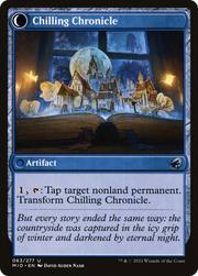 Mysterious Tome // Chilling Chronicle (MID-063) [Innistrad: Midnight Hunt] Foil MTG Single Wizards of the Coast