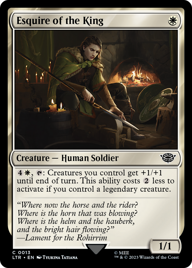Esquire of the King (LTR-013) [The Lord of the Rings: Tales of Middle-earth] Foil MTG Single Wizards of the Coast