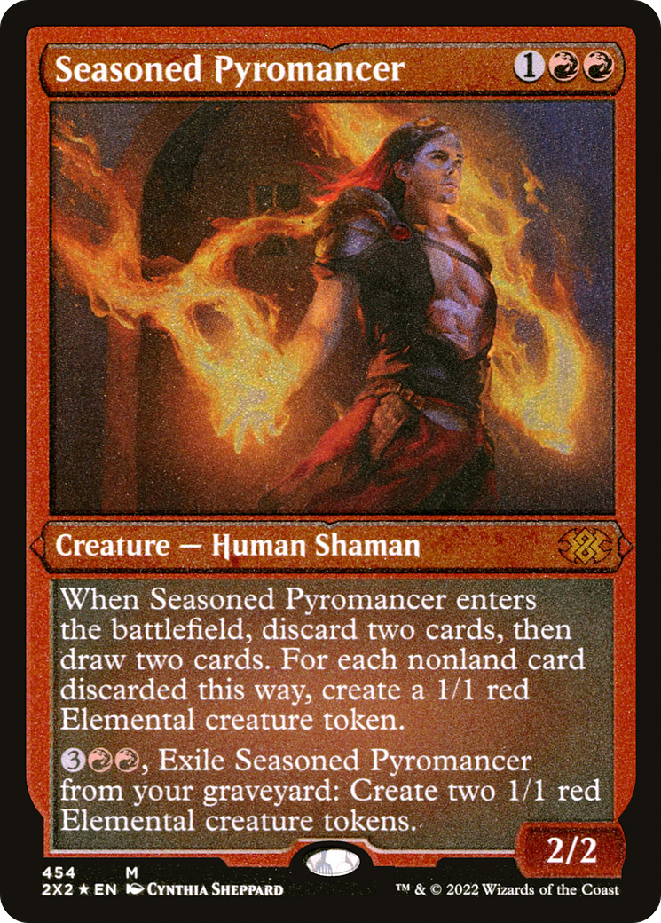 Seasoned Pyromancer (Foil Etched) (2X2-454) [Double Masters 2022] Foil MTG Single Wizards of the Coast