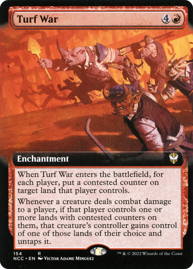 Turf War (NCC-154) [New Capenna Commander] (Extended Art) MTG Single Wizards of the Coast
