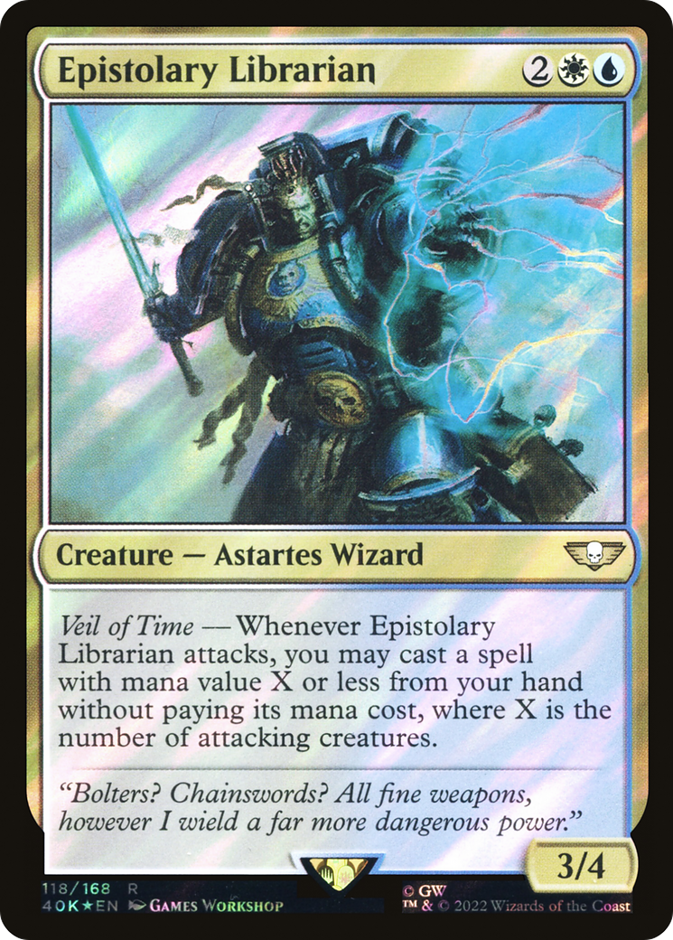 Epistolary Librarian (Surge Foil) (40K-118) [Warhammer 40,000 Commander] Foil MTG Single Wizards of the Coast