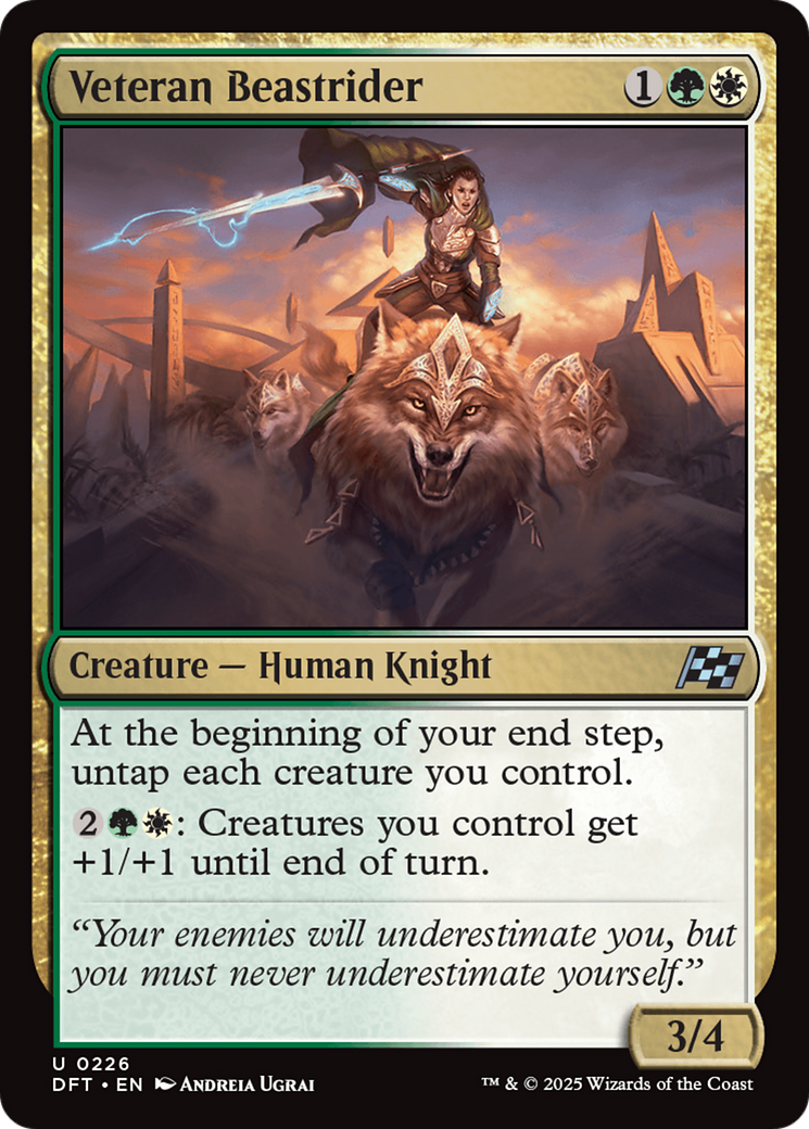 Veteran Beastrider (DFT-226) [Aetherdrift] Foil MTG Single Wizards of the Coast