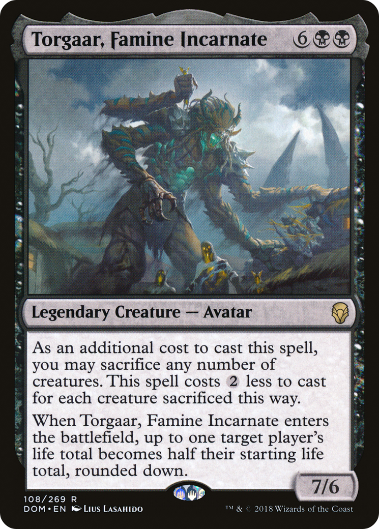 Torgaar, Famine Incarnate (DOM-108) [Dominaria] MTG Single Wizards of the Coast