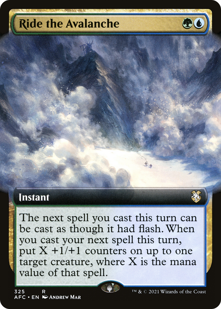 Ride the Avalanche (AFC-325) [Forgotten Realms Commander] (Extended Art) MTG Single Wizards of the Coast