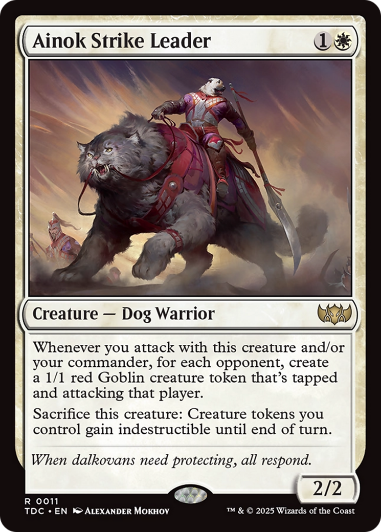 Ainok Strike Leader (TDC-011) [Commander: Tarkir: Dragonstorm] MTG Single Wizards of the Coast