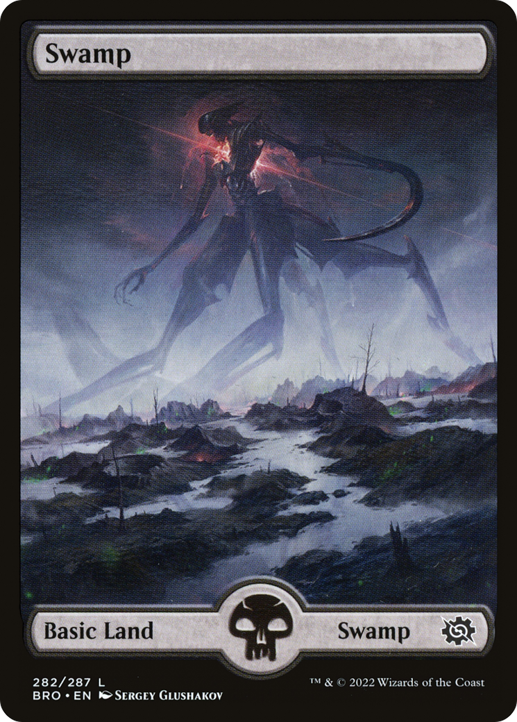 Swamp (282) - Full Art (BRO-282) [The Brothers' War] MTG Single Wizards of the Coast