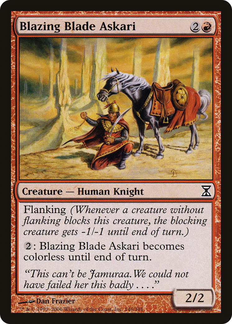Blazing Blade Askari (TSP-146) [Time Spiral] Foil MTG Single Wizards of the Coast