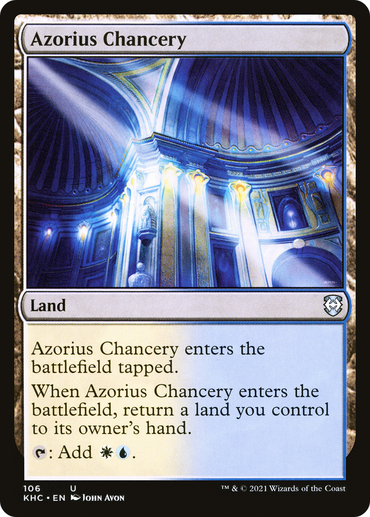 Azorius Chancery (KHC-106) [Kaldheim Commander] MTG Single Wizards of the Coast