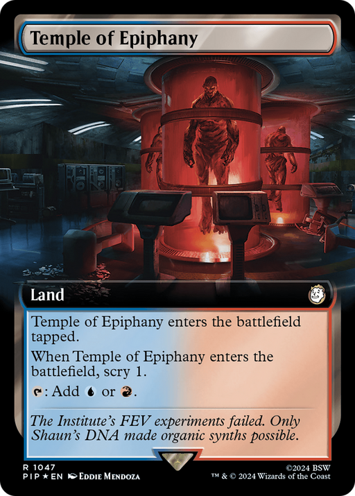 Temple of Epiphany (Surge Foil) (PIP-1047) [Fallout] (Extended Art) Foil MTG Single Wizards of the Coast