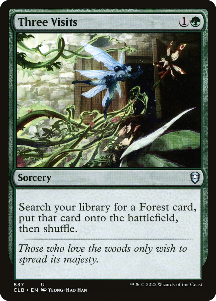 Three Visits (CLB-837) [Commander Legends: Battle for Baldur's Gate] MTG Single Wizards of the Coast