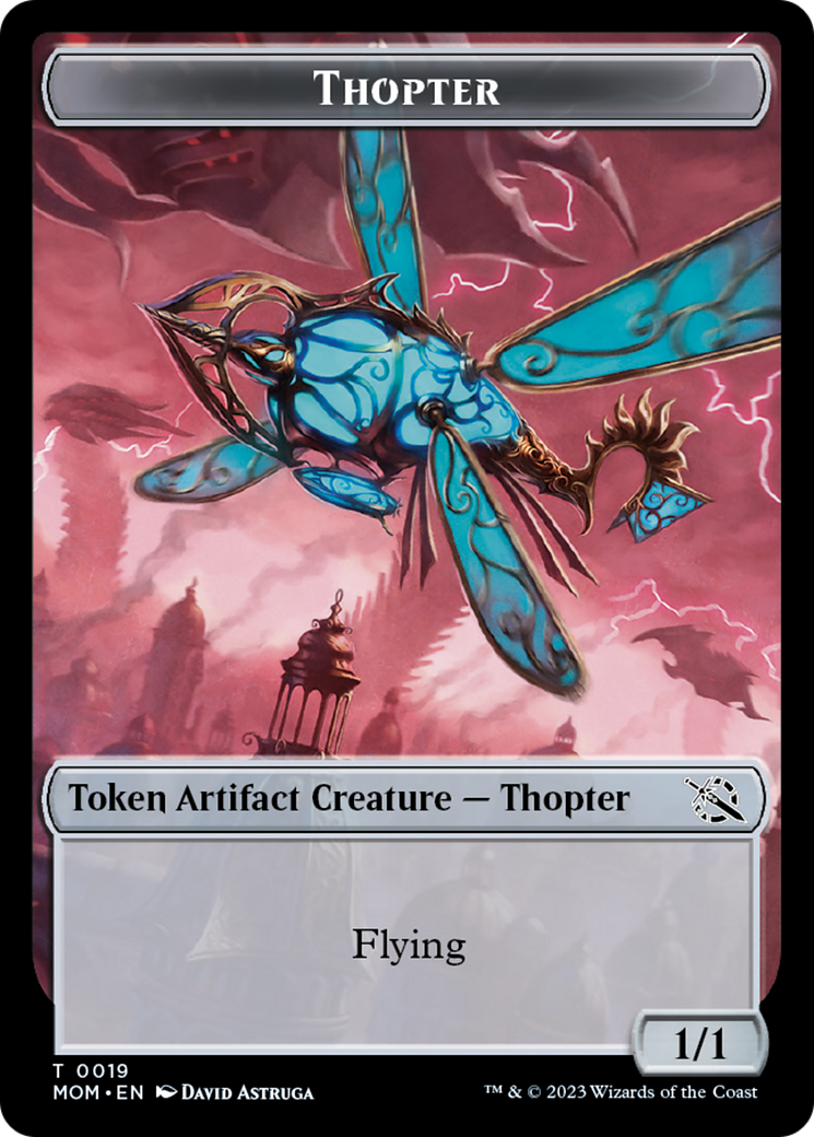 First Mate Ragavan // Thopter Double-Sided Token [Tokens] March of the Machine Tokens MTG Single Magic: The Gathering