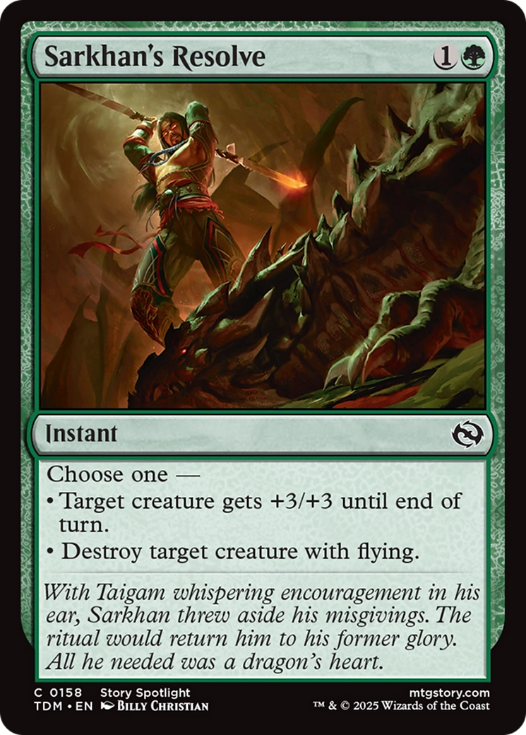 Sarkhan's Resolve (TDM-158) [Tarkir: Dragonstorm] Foil MTG Single Wizards of the Coast