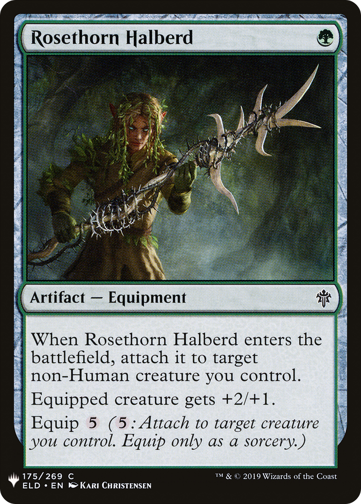 Rosethorn Halberd (LIST-ELD-175) [Mystery Booster] The List MTG Single Wizards of the Coast