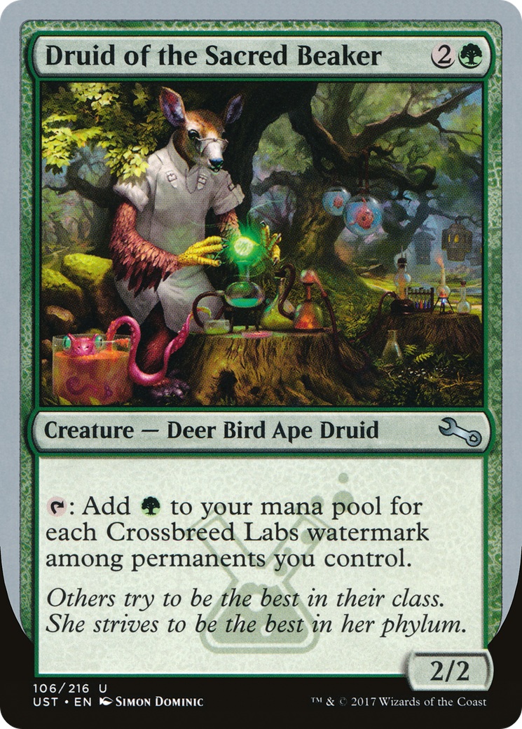 Druid of the Sacred Beaker (UST-106) [Unstable] MTG Single Wizards of the Coast