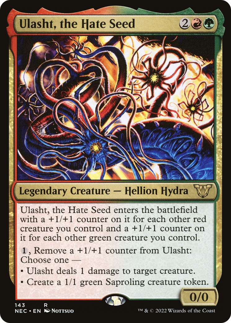 Ulasht, the Hate Seed (NEC-143) [Neon Dynasty Commander] MTG Single Wizards of the Coast