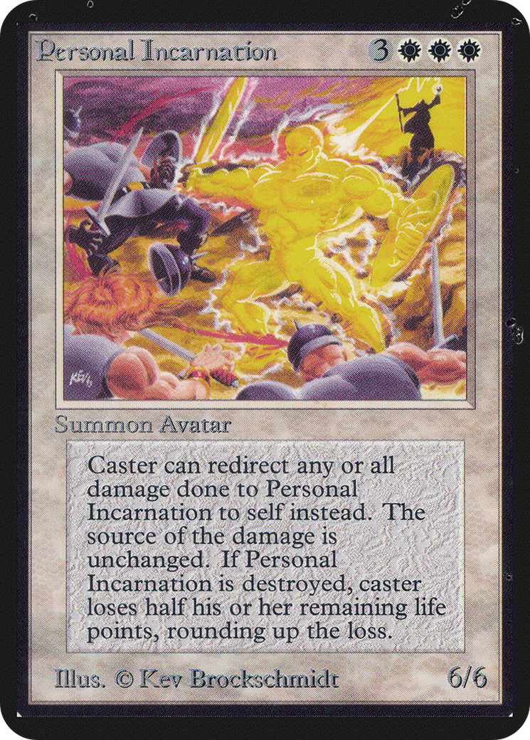 Personal Incarnation (LEA-031) [Oldschool] Limited Edition Alpha MTG Single Wizards of the Coast