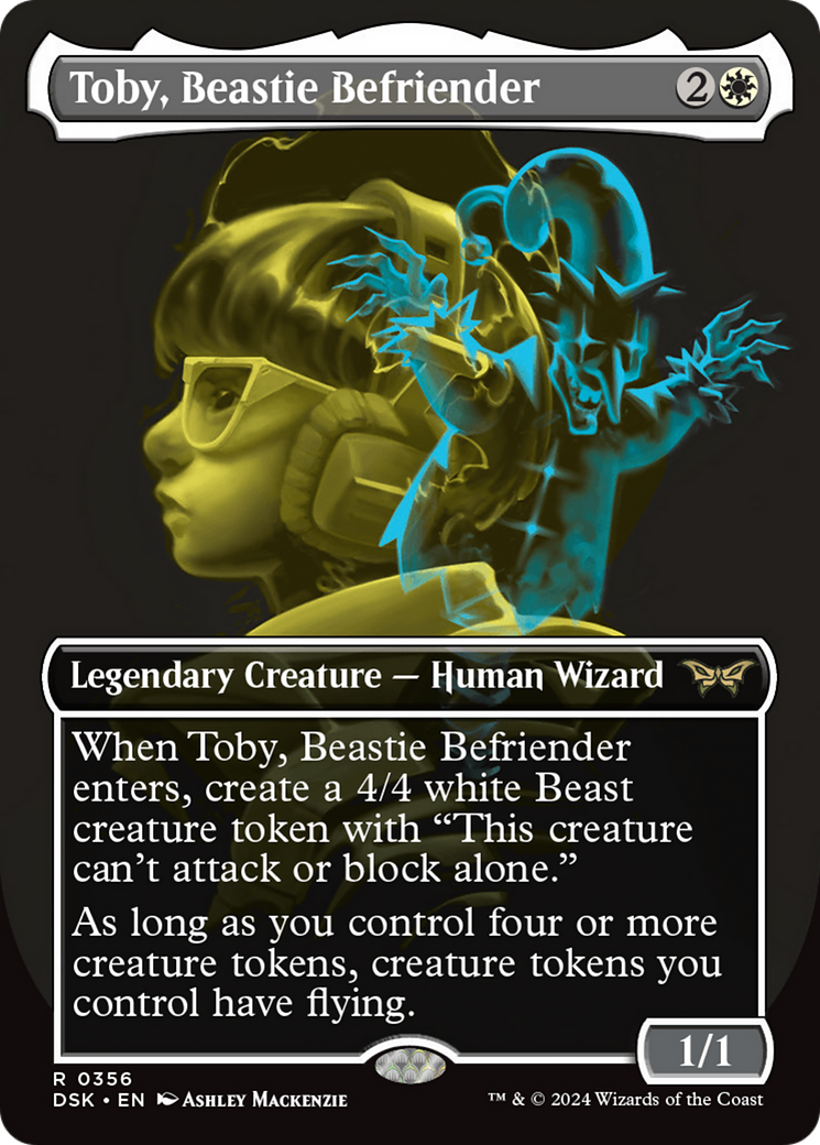 Toby, Beastie Befriender (DSK-356) [Duskmourn: House of Horror] (Borderless) MTG Single Duskmourn: House of Horror