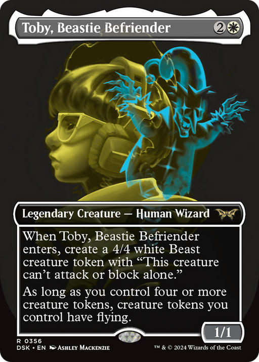 Toby, Beastie Befriender (DSK-356) [Duskmourn: House of Horror] (Borderless) MTG Single Duskmourn: House of Horror