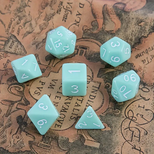 Taps Games: Minty Green 7pc Dice Set Dice & Gaming Accessories Taps Imports