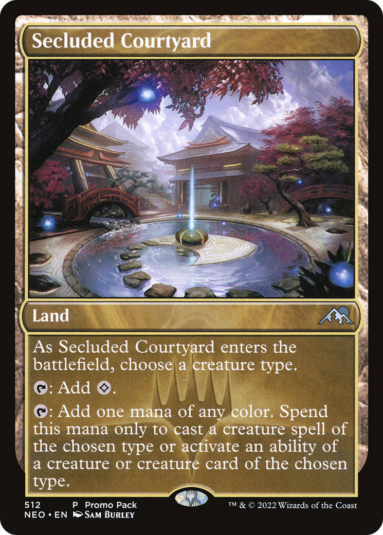Secluded Courtyard (PPNEO-512) [Kamigawa: Neon Dynasty] MTG Single Wizards of the Coast